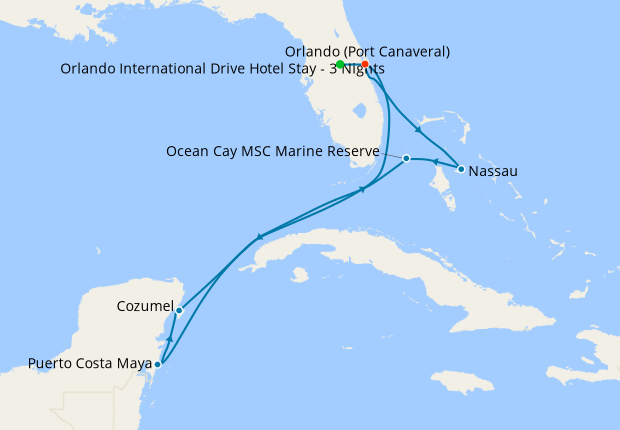 Cruise Itinerary Map