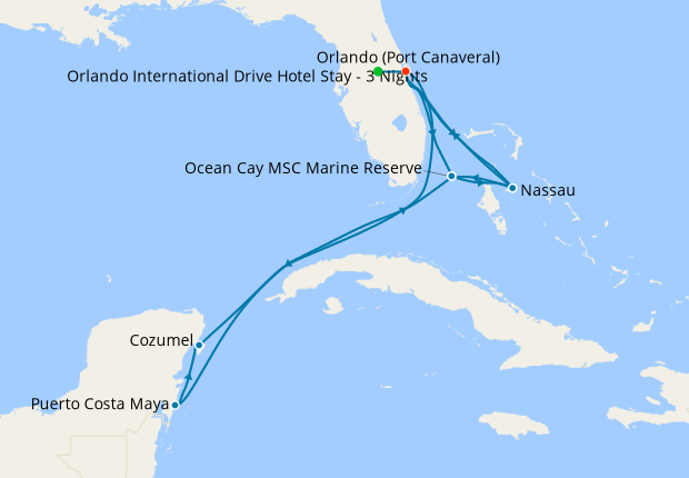 Cruise Itinerary Map