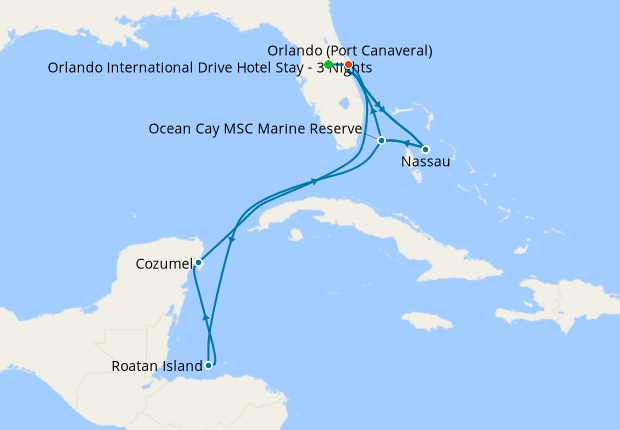 Cruise Itinerary Map
