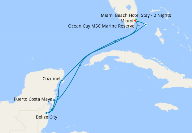 Cruise Itinerary Map