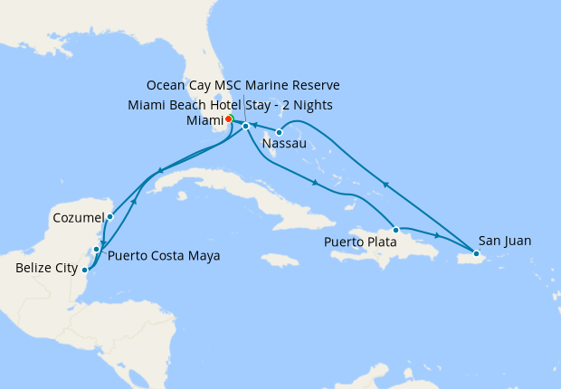 Cruise Itinerary Map
