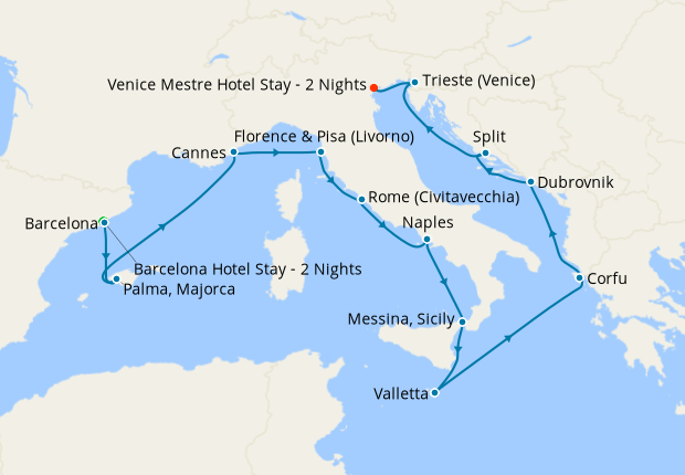 western mediterranean cruise 2025