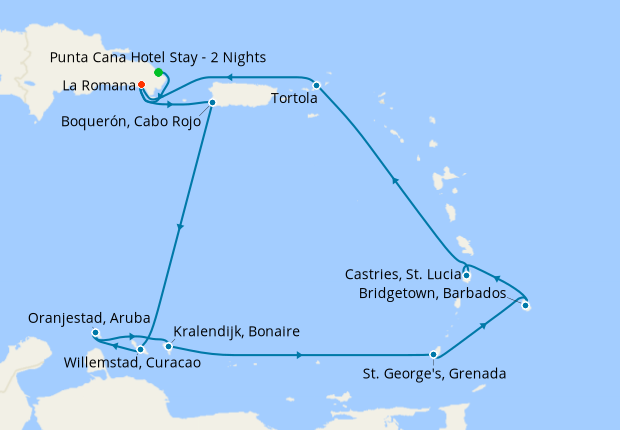 Caribbean with Curacao, Aruba & Barbados from Dominican Republic with Stay,  Norwegian Cruise Line, 30th March 2024 – Planet Cruise