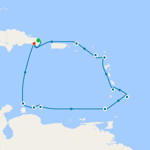 Caribbean with Curacao, Aruba & Barbados from Dominican Republic with Stay