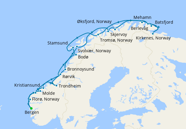 The Coastal Express from Bergen, 1 September 2024 | 11 Nt | MS Nordlys ...