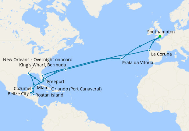 Cruise Itinerary Map