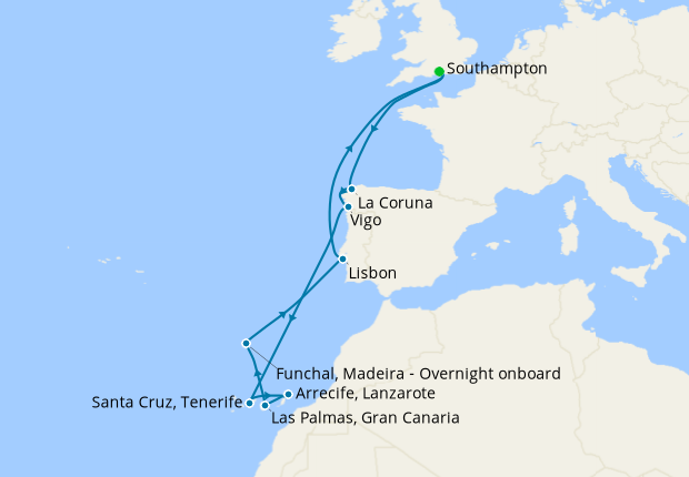 Cruise Itinerary Map