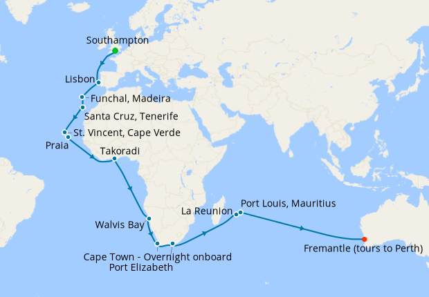 Cruise Itinerary Map