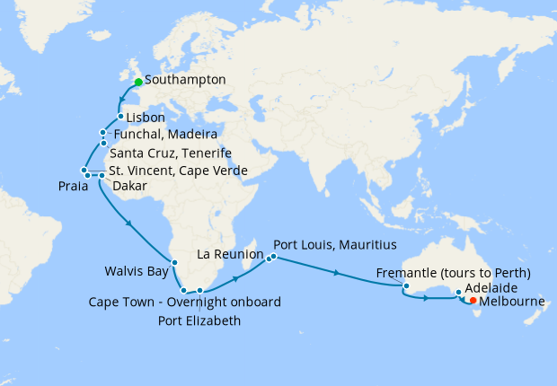 Cruise Itinerary Map