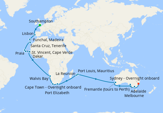 Cruise Itinerary Map