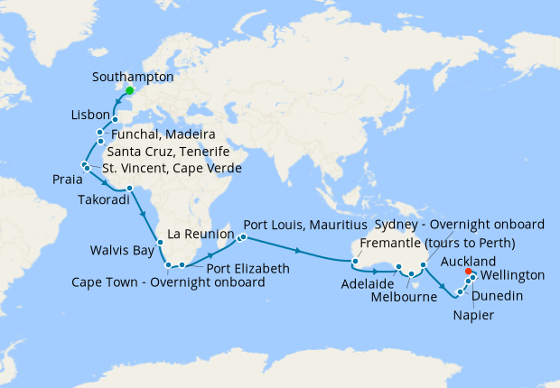 Cruise Itinerary Map
