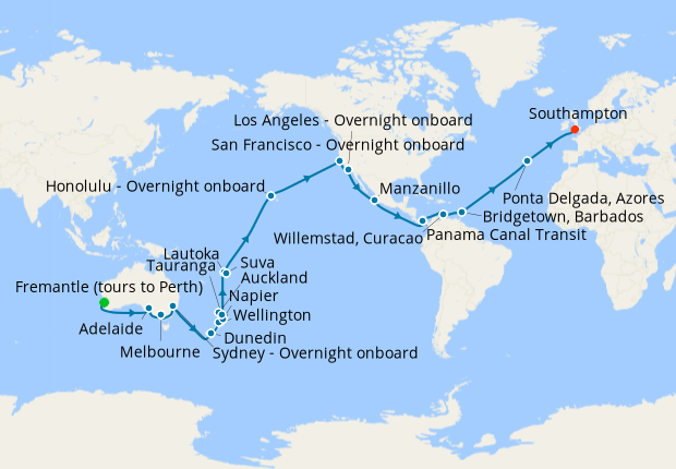 Cruise Itinerary Map