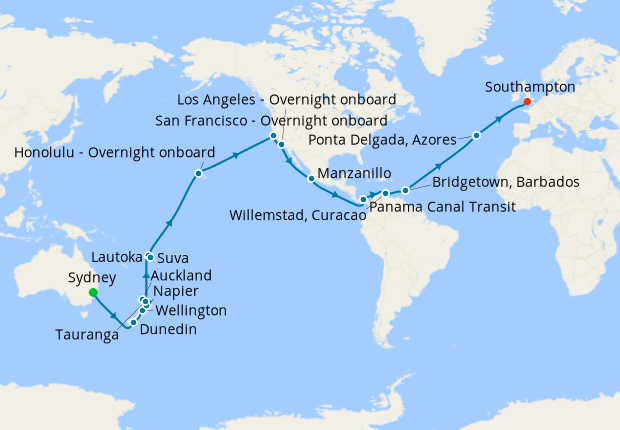 Cruise Itinerary Map