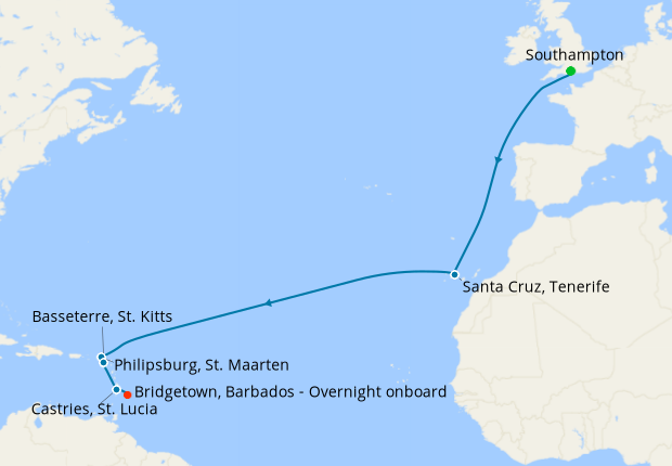 Cruise Itinerary Map