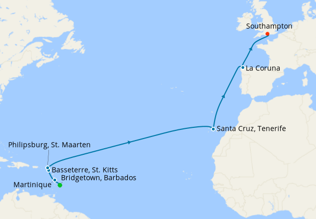 Cruise Itinerary Map