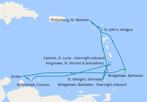 Cruise Itinerary Map