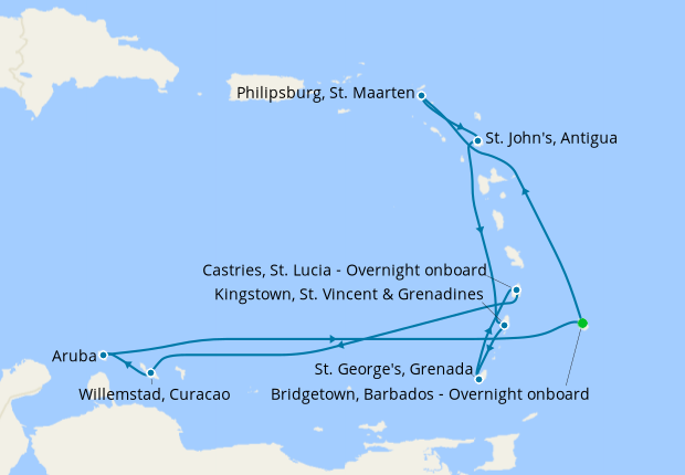 Cruise Itinerary Map