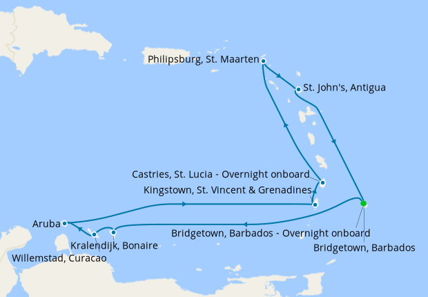 Map of the cruise map