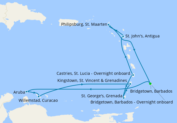 Cruise Itinerary Map