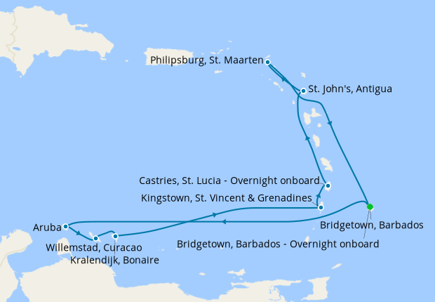 Cruise Itinerary Map