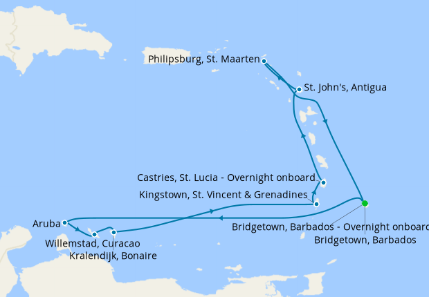 Cruise Itinerary Map