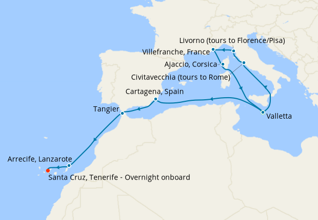Cruise Itinerary Map