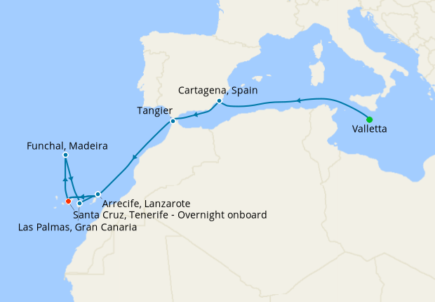 Cruise Itinerary Map