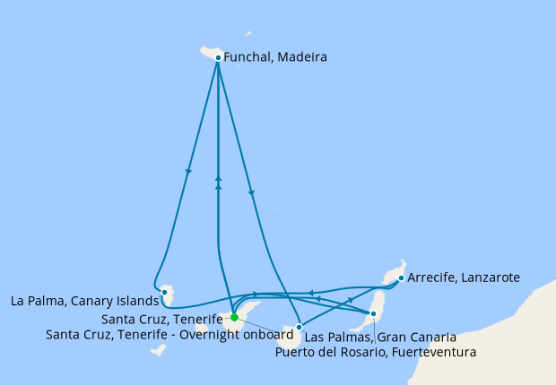 Cruise Itinerary Map
