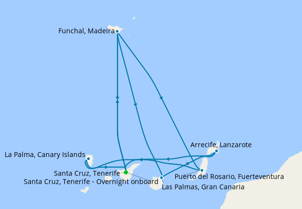 Cruise Itinerary Map