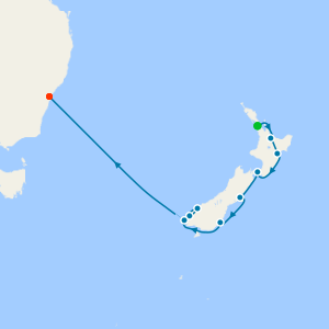 Jewels of New Zealand from Auckland to Sydney with Stay