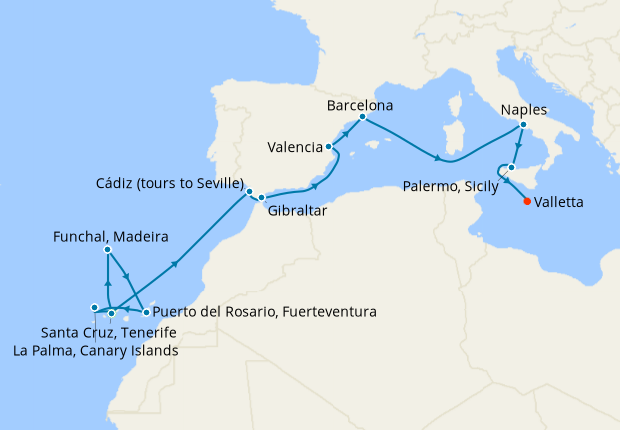 Cruise Itinerary Map