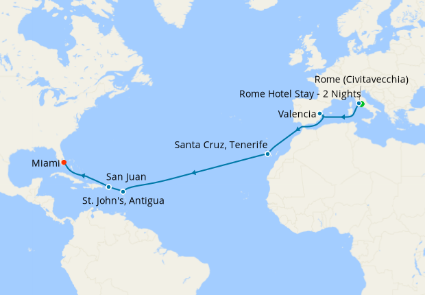 Cruise Itinerary Map