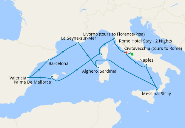 Cruise Itinerary Map