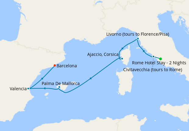 Cruise Itinerary Map