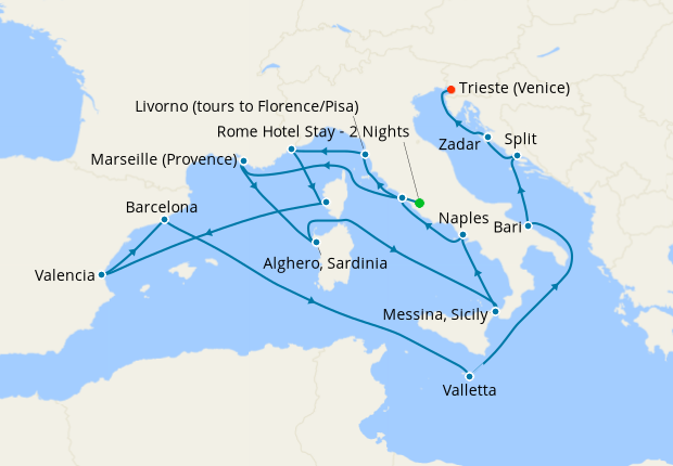 Cruise Itinerary Map