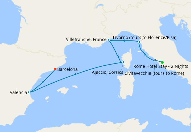 Cruise Itinerary Map