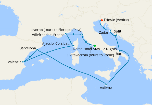 Cruise Itinerary Map