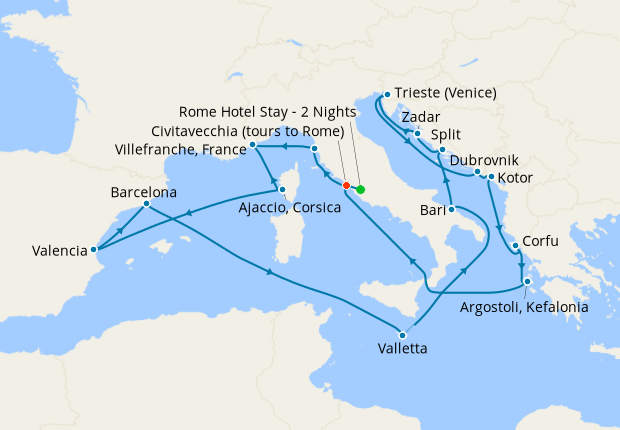 Cruise Itinerary Map