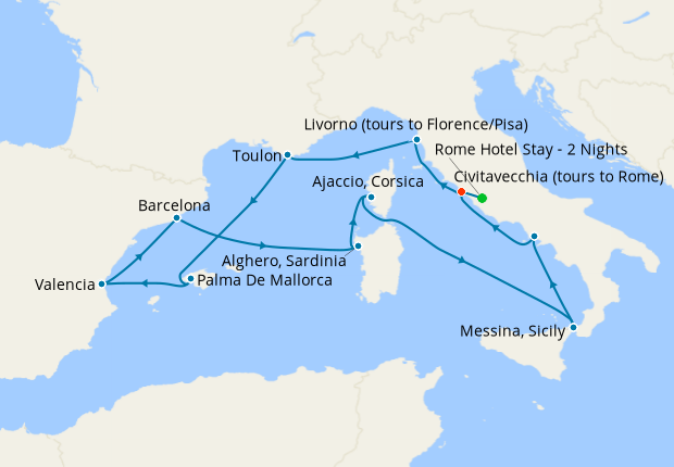 Cruise Itinerary Map
