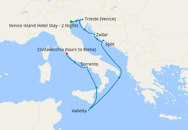 Cruise Itinerary Map
