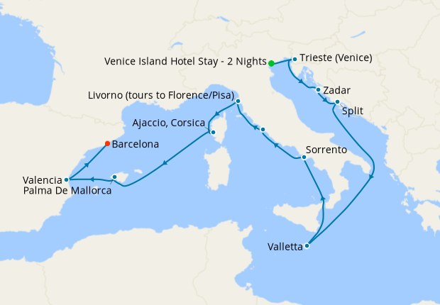 Cruise Itinerary Map
