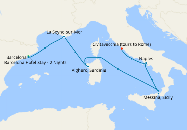 Cruise Itinerary Map