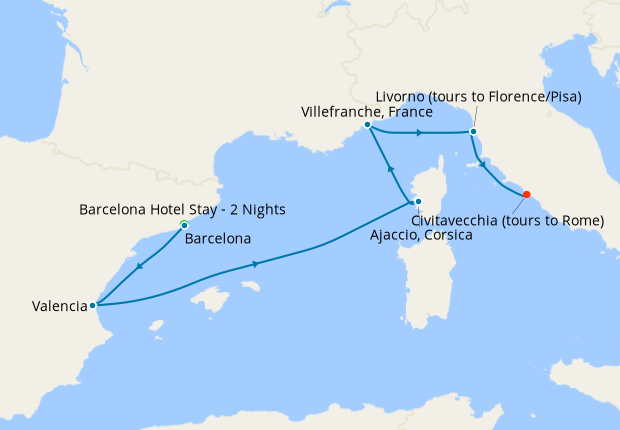 Cruise Itinerary Map