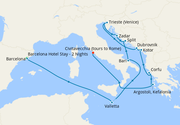 Cruise Itinerary Map