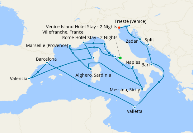 Cruise Itinerary Map