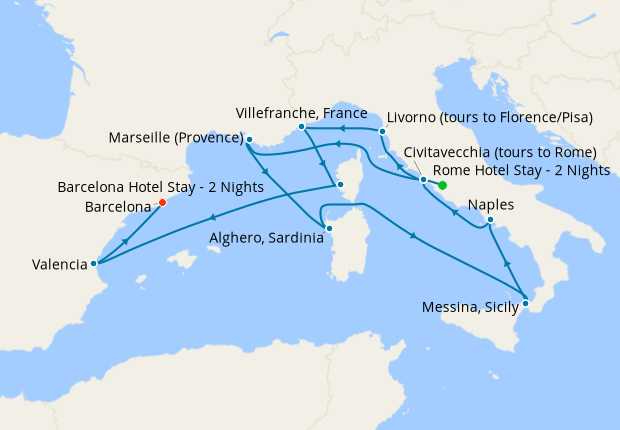 Cruise Itinerary Map