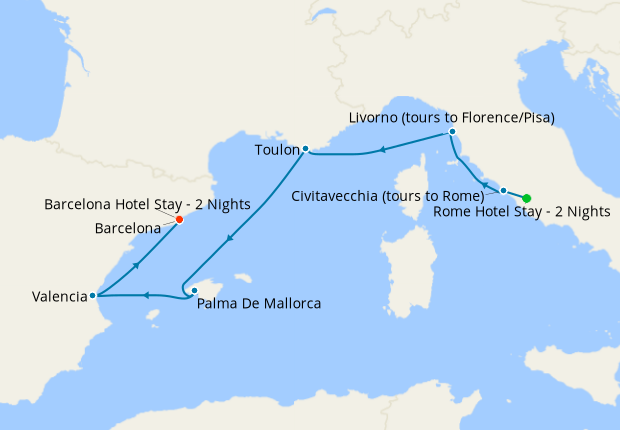 Cruise Itinerary Map