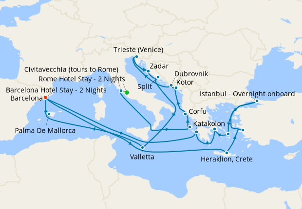 Cruise Itinerary Map