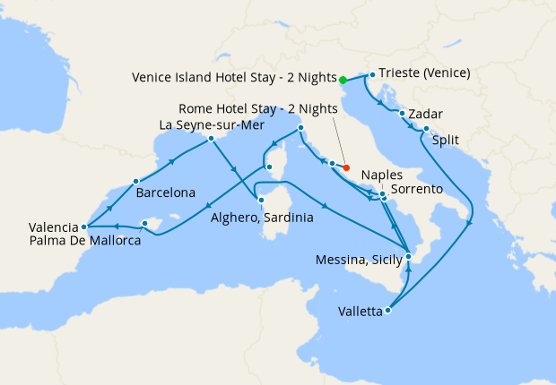 Cruise Itinerary Map