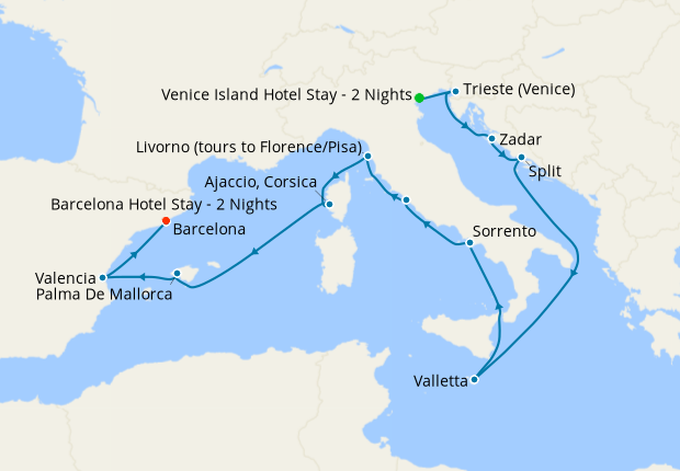 Cruise Itinerary Map